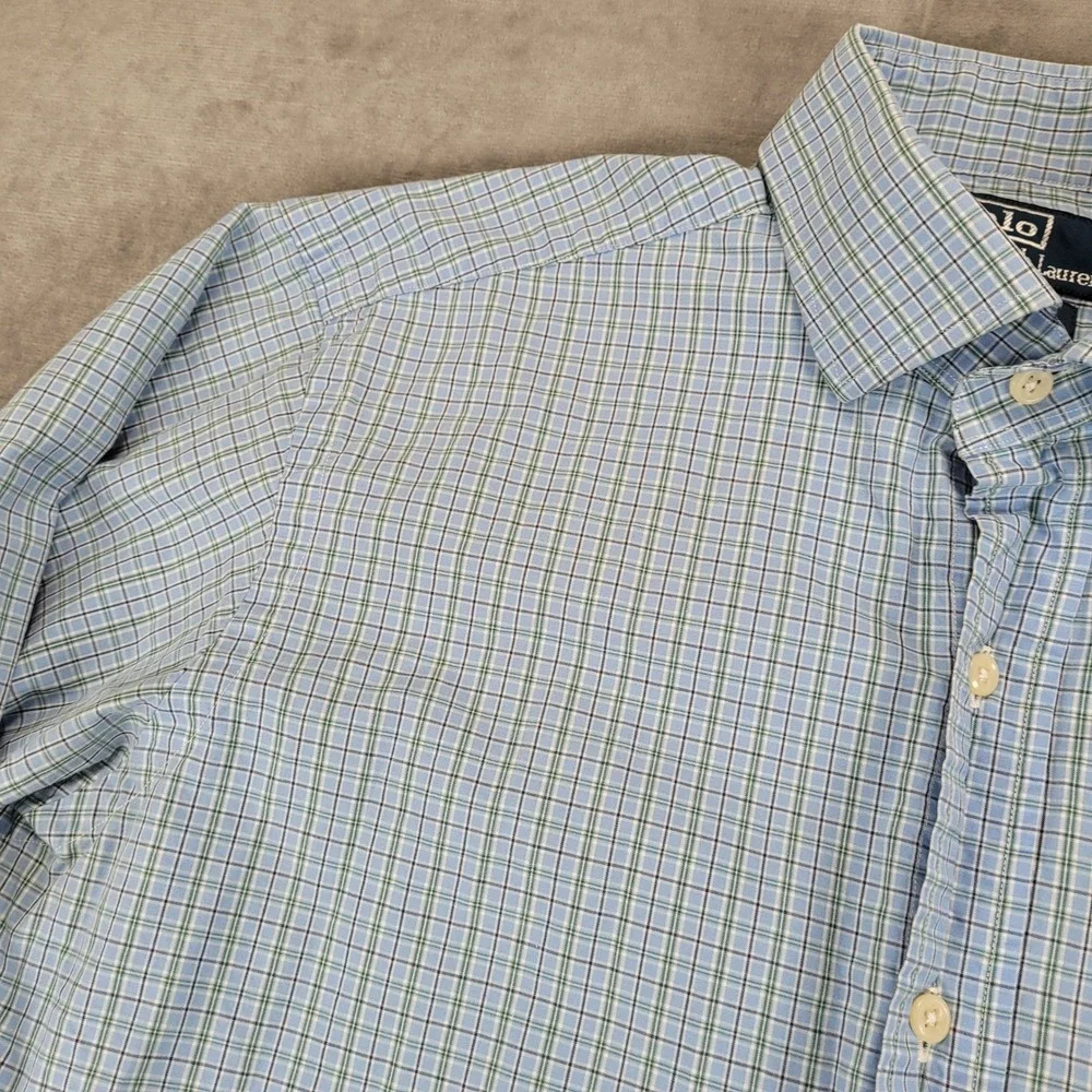 Polo Ralph Lauren Y2K‎ Vintage Plaid Button Down Long Sleeve Mens 15.5 32/33
